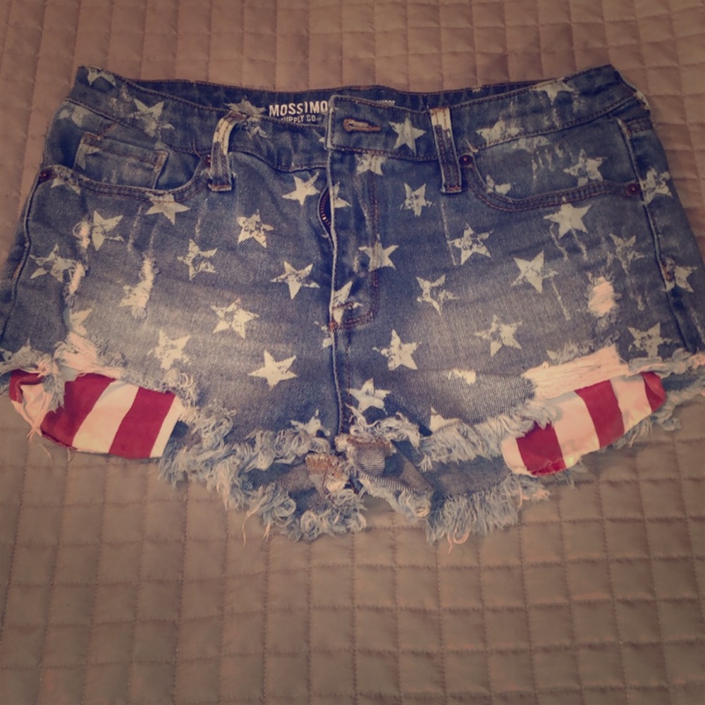 American Flag USA Denim Shorts